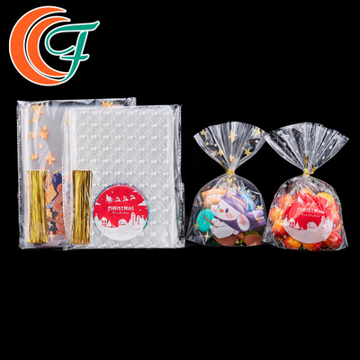 Regalo di plastica alla moda d'imballaggio di Candy di Natale della borsa di imballaggio per alimenti della borsa di festa OPP