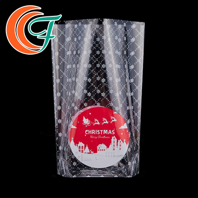 Logo Printed Plastic Christmas Packaging insacca poli risigillabile biodegradabile