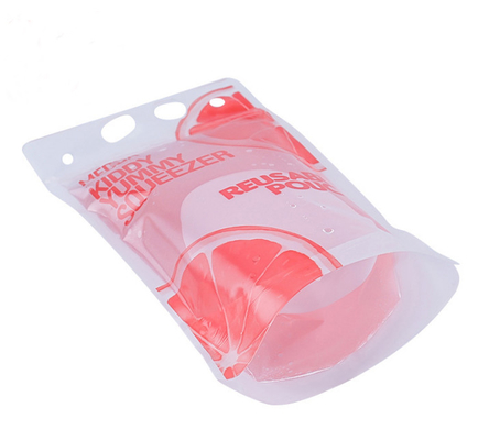 Super sigillatore cerniera serratura sacchetto succo bevanda stand up sacchetto da bere sacchetto di imballaggio flessibile