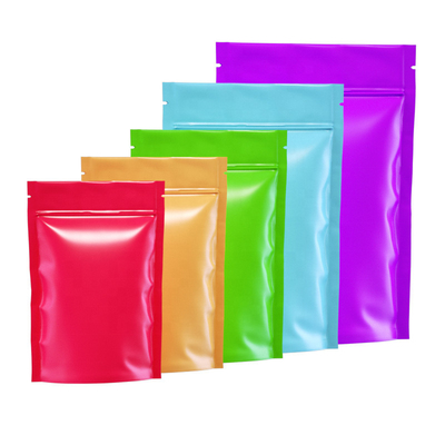 Colori stampati sacchetti di imballaggio a piedi con cerniera imballaggio commerciale sacchetti di plastica